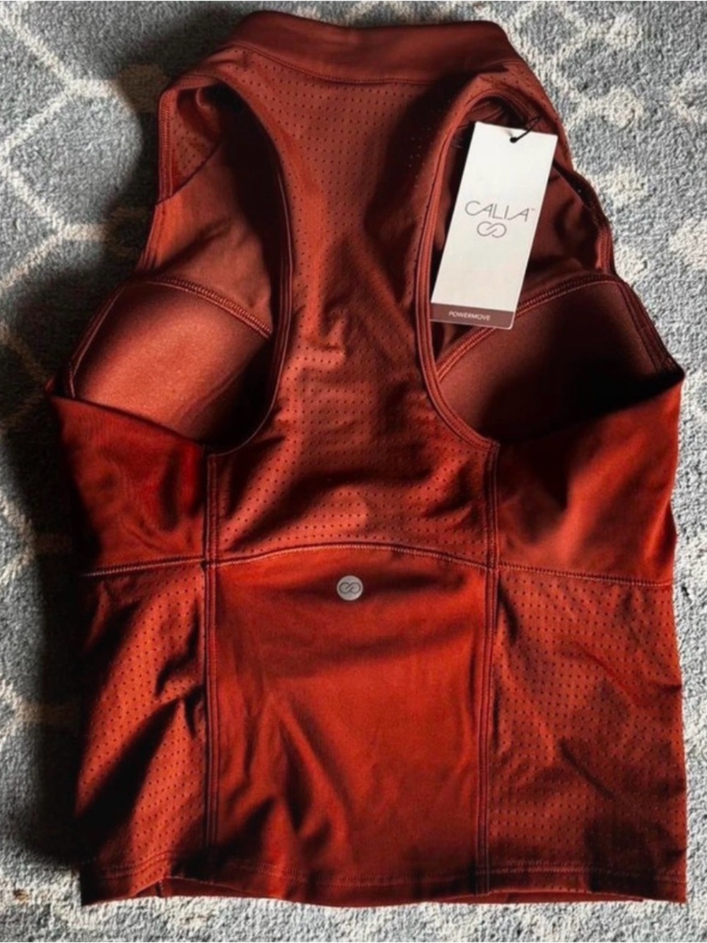 CALIA powermove 1/2 zip crop tank